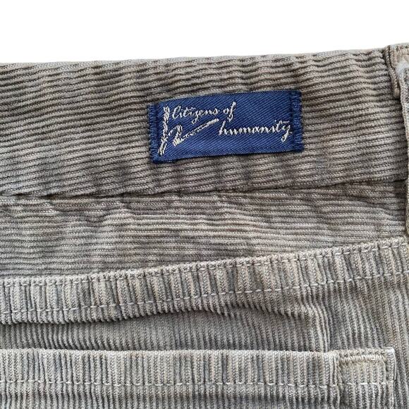 New Citizens of Humanity by Jerome Dahan Brown Corduroy Micro Mini Skirt Size 28 - Picture 9 of 11